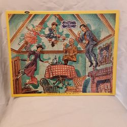 1964 Walt Disney "Mary Poppins" Tea Party Frame Tree Inlay Puzzle