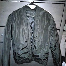 Black Bomber Jacket Size M (H&M)