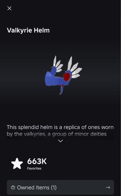 Valkyrie Helm ROBLOX limited | READ DESC