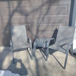 Lawn Chair and Table Set