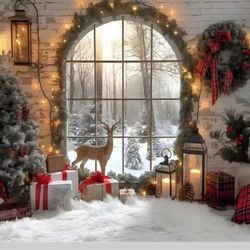 Holiday Photo Backdrop 10 Foot By 8 Foot 