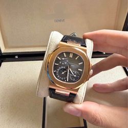 PP 5712 Rose Gold Moon Phase W/ Leather Adjustable Strap