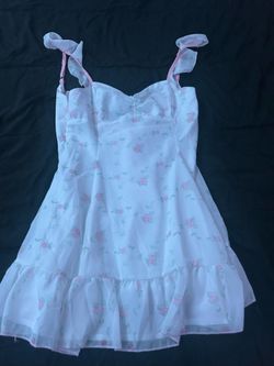 Pink and white flower dress