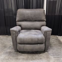 Ashley Furniture Gray Textured Fabric Manual Recliner