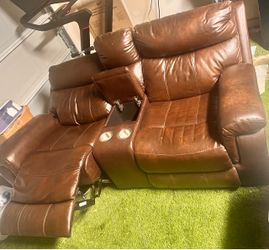 Leather Serta couch