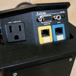 In Table Av, Data 120 V Multimedia Outlets pop Up PC