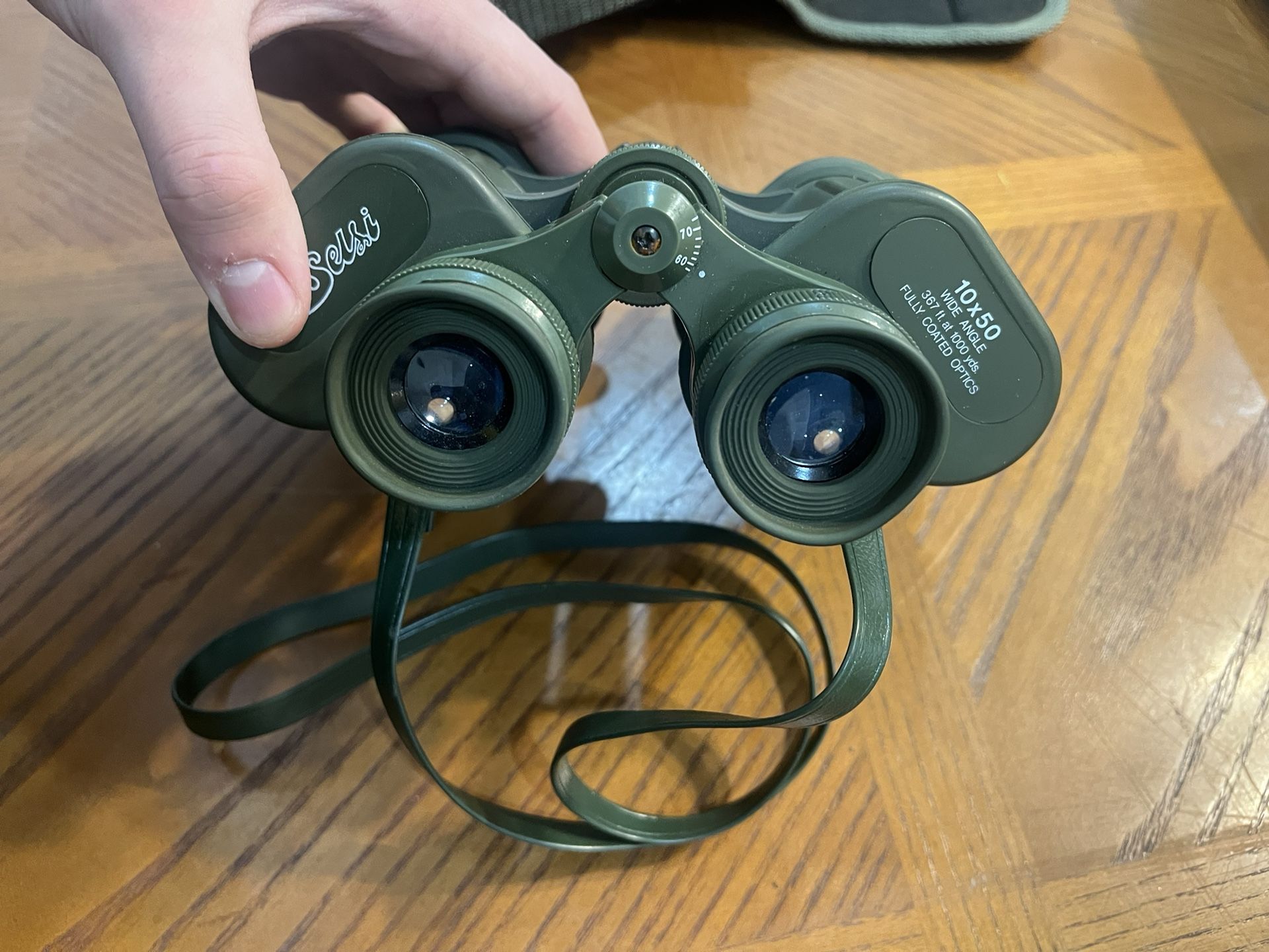 Selsi 10x50 Wide Angle Green Binoculars and Case
