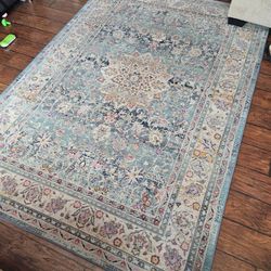 Blue Floral area rug