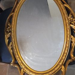 Vintage Mid-century Rare 1940 S Y R O C O Gold Mirror Copyright Mcmlxv Model Number E114 May And USA