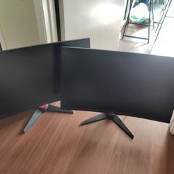 $150 Total / $80 Each - Pair of MSI Optix MAG271VCR 27" FHD Curved Gaming Monitors
