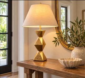 Geometric Gold Table Lamp