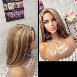 Human Hair Blended Lace Front wig 