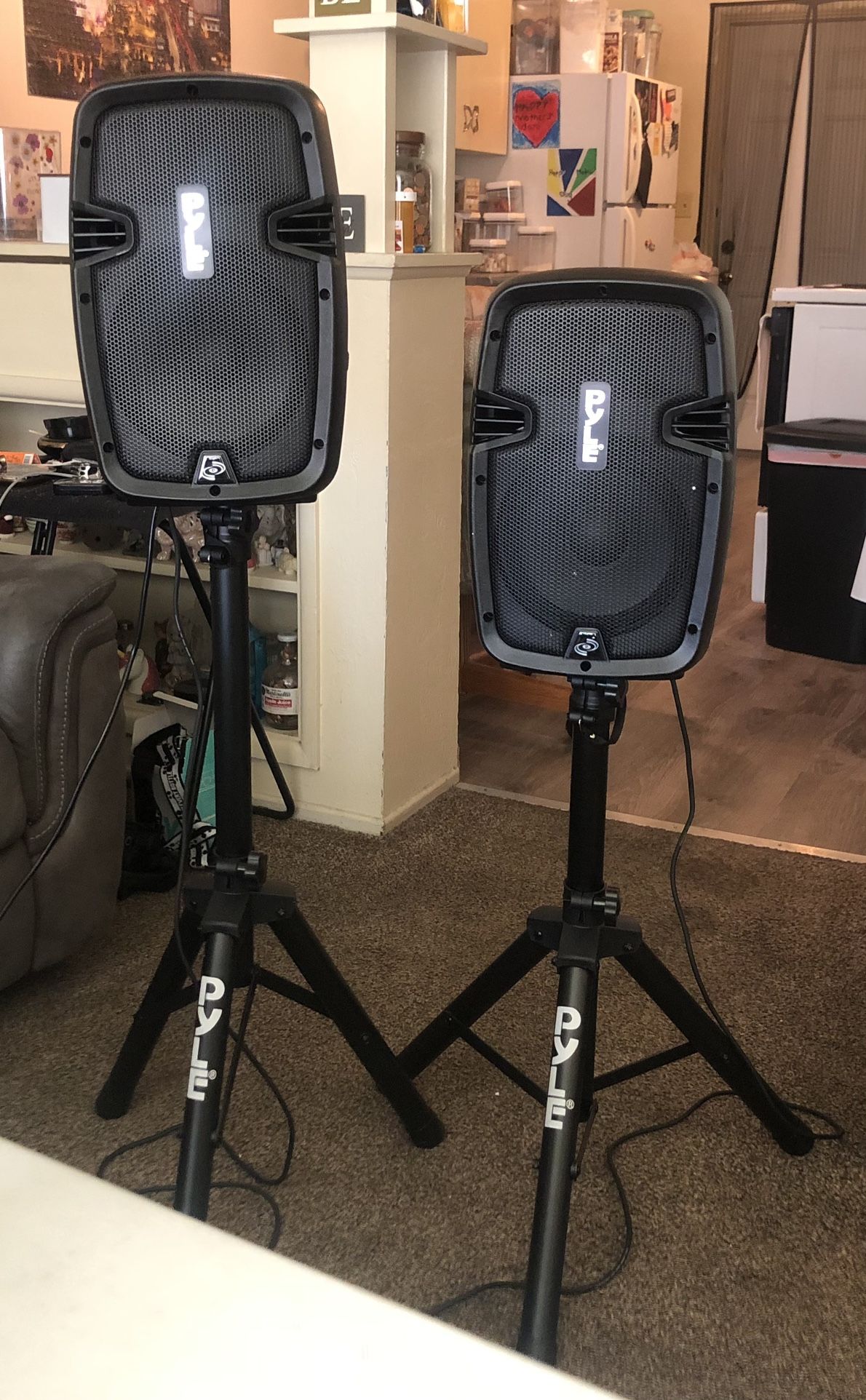 Pyle Powered Bluetooth PA Speakers Kit