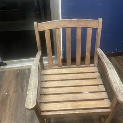 outside wooden chair 