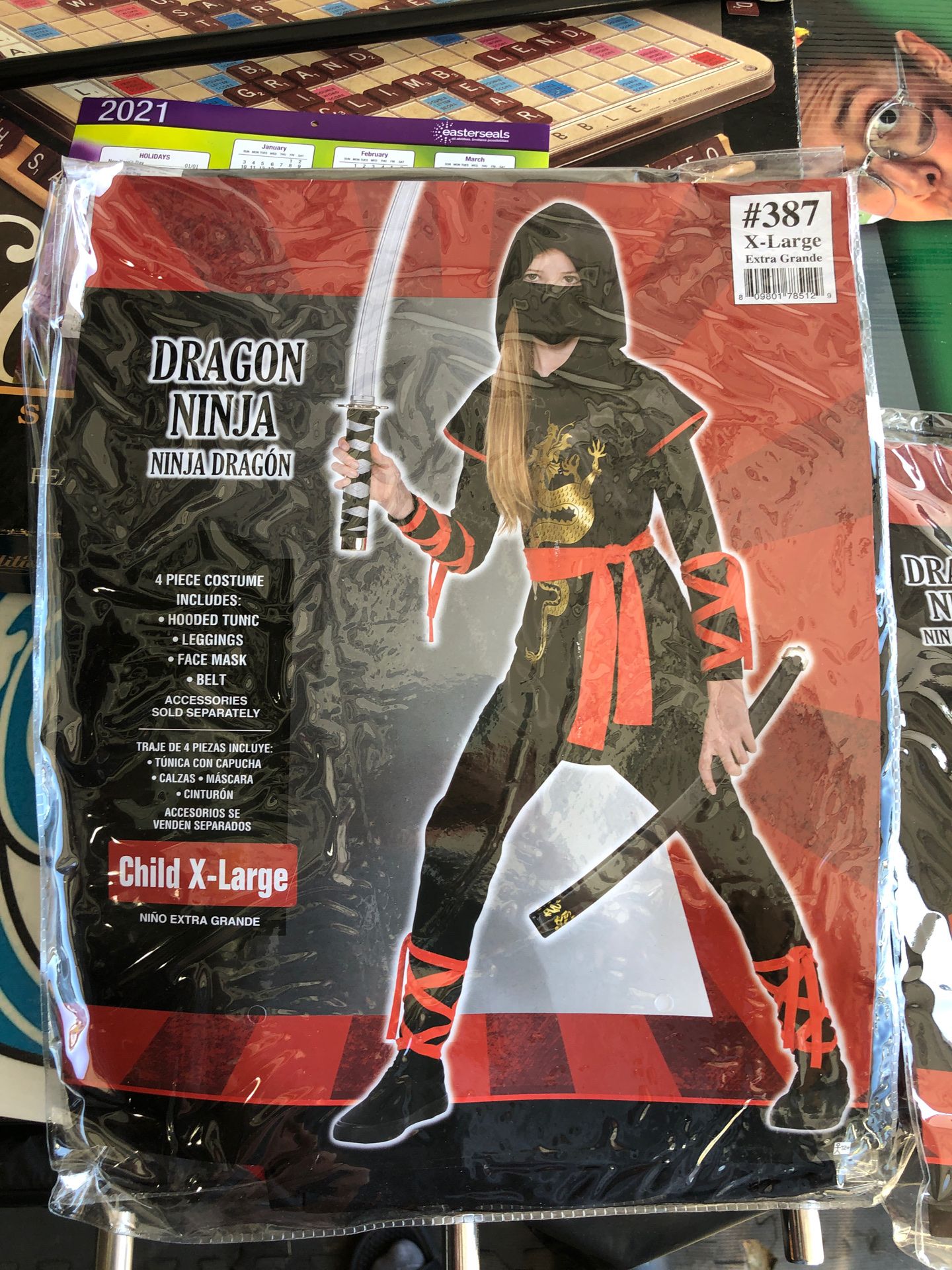 Girls Ninja Halloween Costume with sword