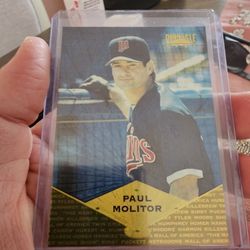 Paul Molitor '97 Pinnacle Museum Collection Parallel Baseball Card 