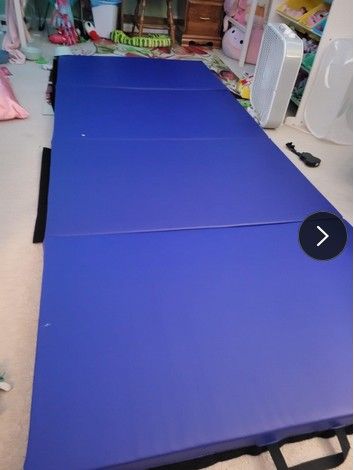 Gymnastics/Calisthenics Pad [10ft x 4ft x 2in] Folding Gym Mat – 4-Panels (Royal Blue)