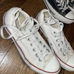 White low top converse 