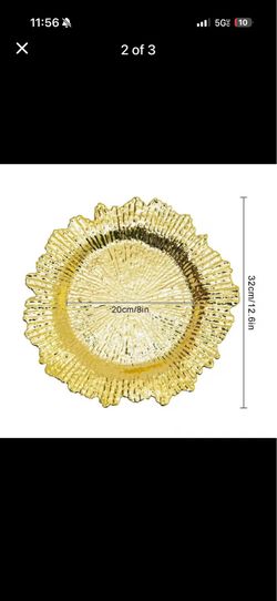 72 Gold Charger Plates – Wedding / Party / Event Decor