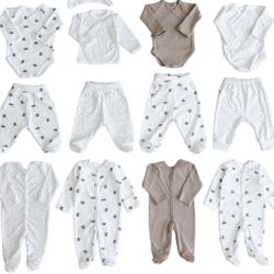 8 Сlothing sets for newborns 56 and 62 cm
