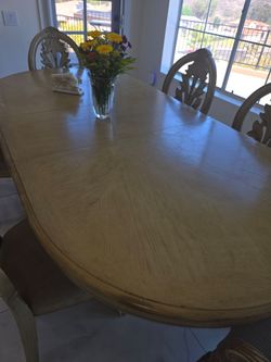 Ashley dining table with 6 chairs