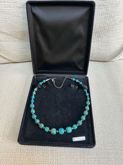 Vintage Turquoise and Sterling Necklace