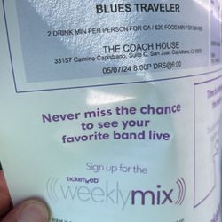 Blues Travelers Concert Tickets Tonight 5/7