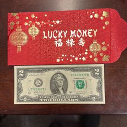 Lucky Money With Collectible $2 Bill