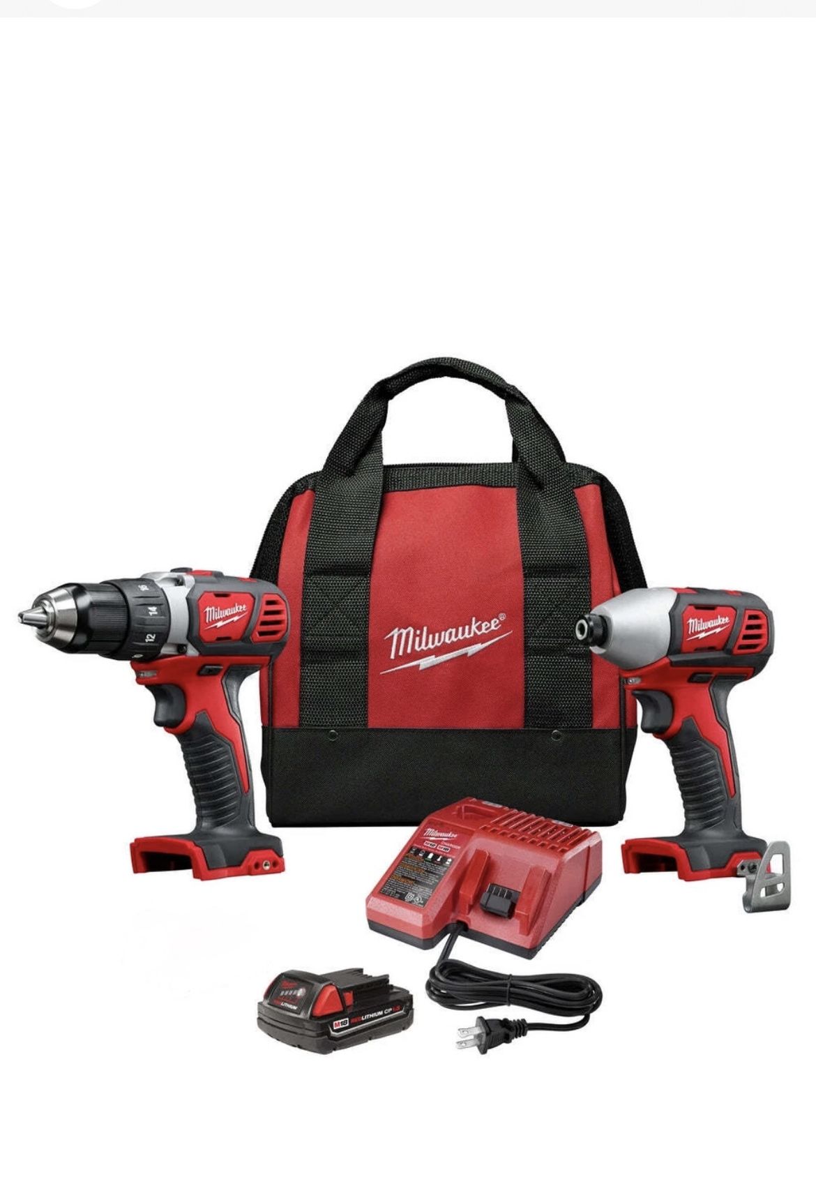 Milwaukee 2691-22 M18 18V Cordless Li-Ion Drill Driver / Impact Driver Combo Kit