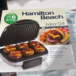 Hamilton Beach Indoor Grill Model 25371 New