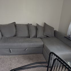 Holmsund sectional - 3 seat convertible couch -grey