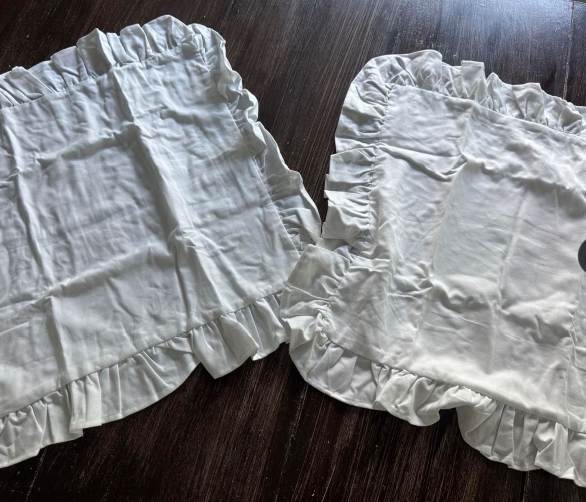 Square Ruffle Pillow Case Cover 