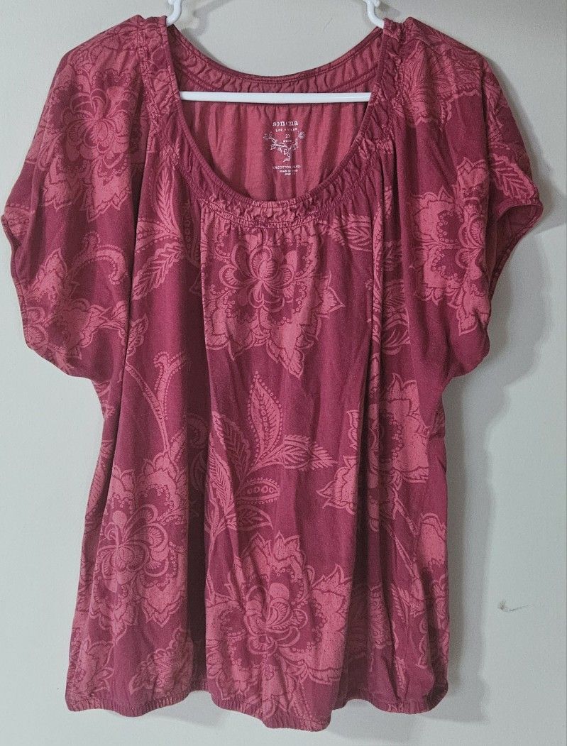 2X Sonoma Woman's Short Sleeve Shirt