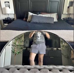half circle mirror