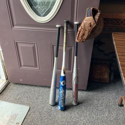 Baseball Bats  and Glove