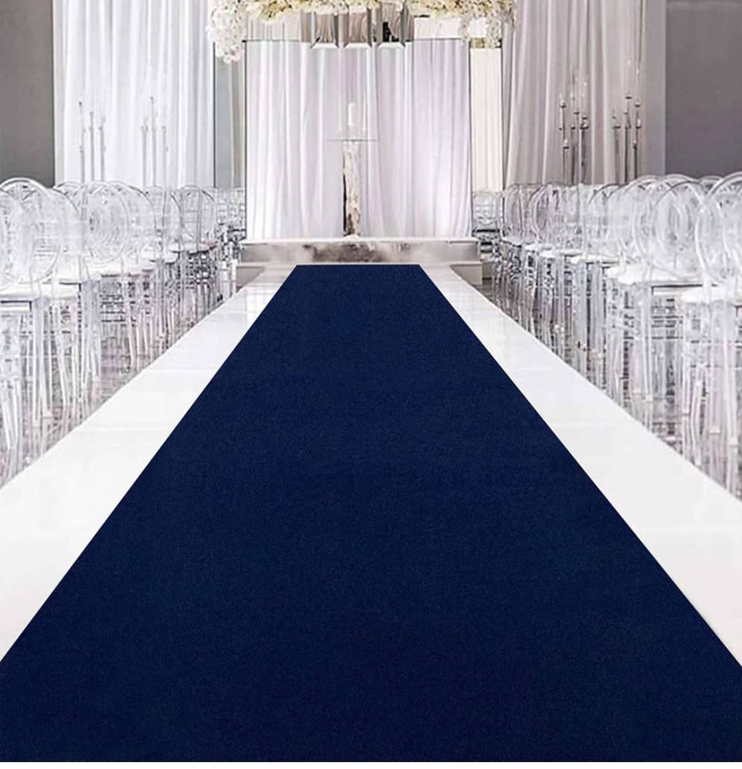 Navy blue aisle runner