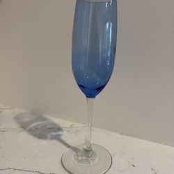120 Blue Glass Wine Flutes / Champagne Glasses