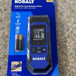 Kobalt Pin Type Digital Moisture Meter Moisture & Temperature Indicator Display
