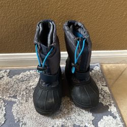 Columbia Unisex-Child Snow Boot. Black/Blue. Size 11