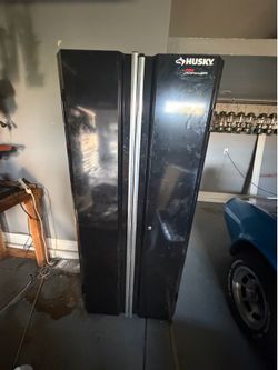 Husky tall storage garage storage.