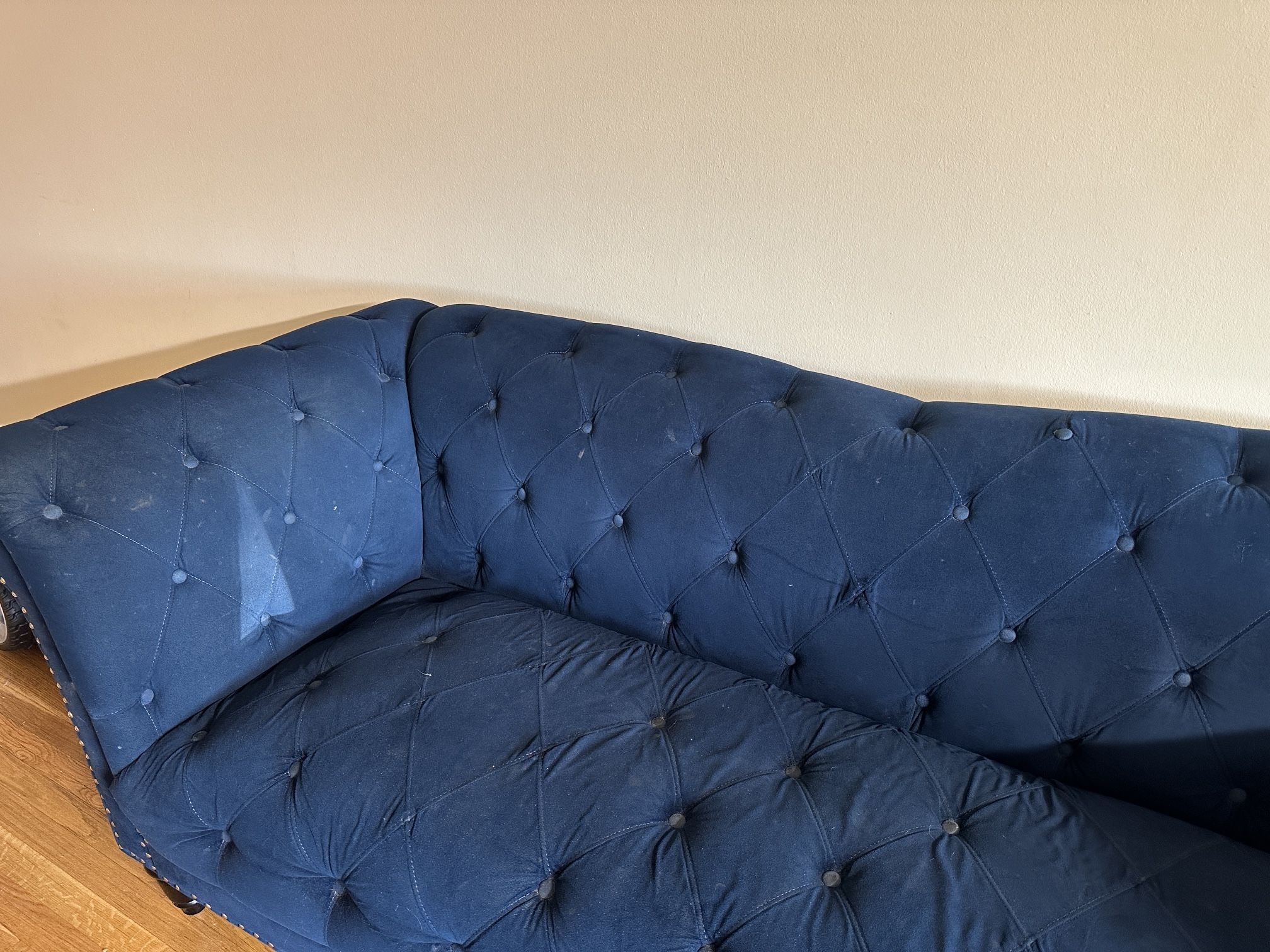 3 seater and 1 seater velvet sofa