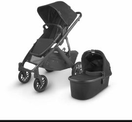 UPPAbaby Vista V2 Stroller With Bassinet, Jake Black - Accessories Included