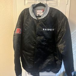 RAIDERS VARSITY BUTTON UP JACKET SIZE-2XLT / NEW