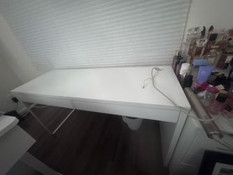 White Ikea Micke Desk
