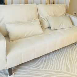 3 Seater Sofa Couch With 2 Pillows Velvet Futon Comfy Couches