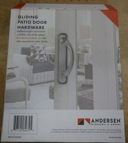 Andersen Newbury Gliding Patio Door Hardware SATIN NICKEL (570465) open box . box was open for inspection. f(contact info removed)5.