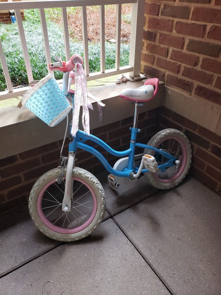Royal Baby Girls Kids Bike, 14 inch with training wheels, for 3-8 years old