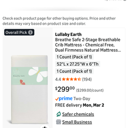 Lullaby earth crib mattress