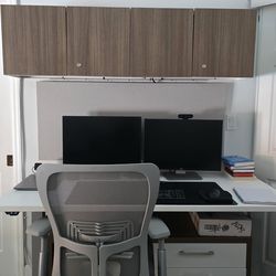 Wall-Mounted Storage Cabinet – Metal Frame + Melamine Doors