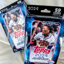 (2) 2024 Topps Series 1 Baseball Hanger Boxes MLB